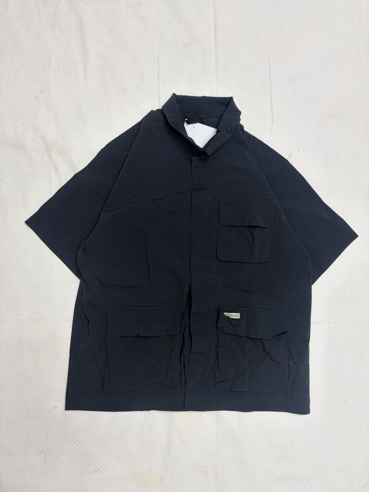 Black Cargo Pocket Shirt