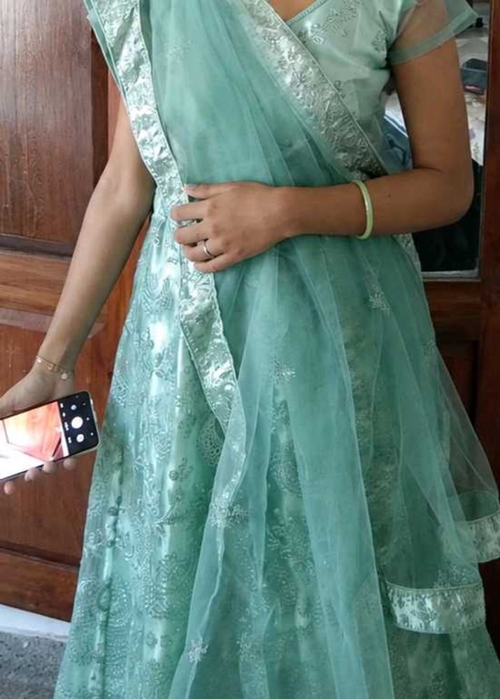 Elegant Teal Lehenga Choli Set