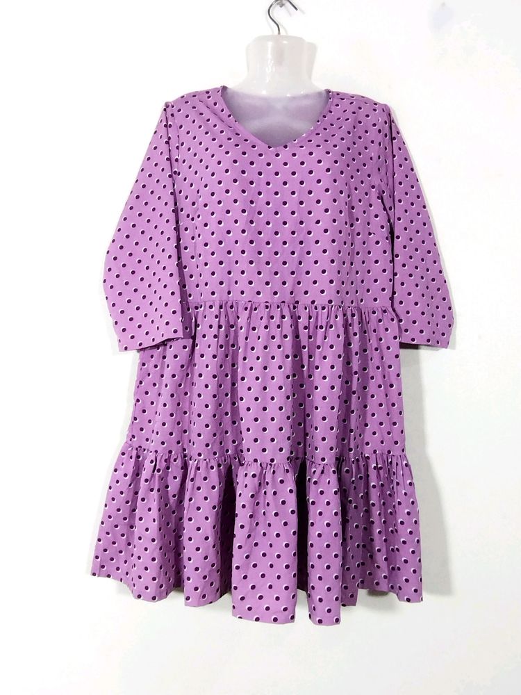 Deebaco Lavender Printed Dress (Women)