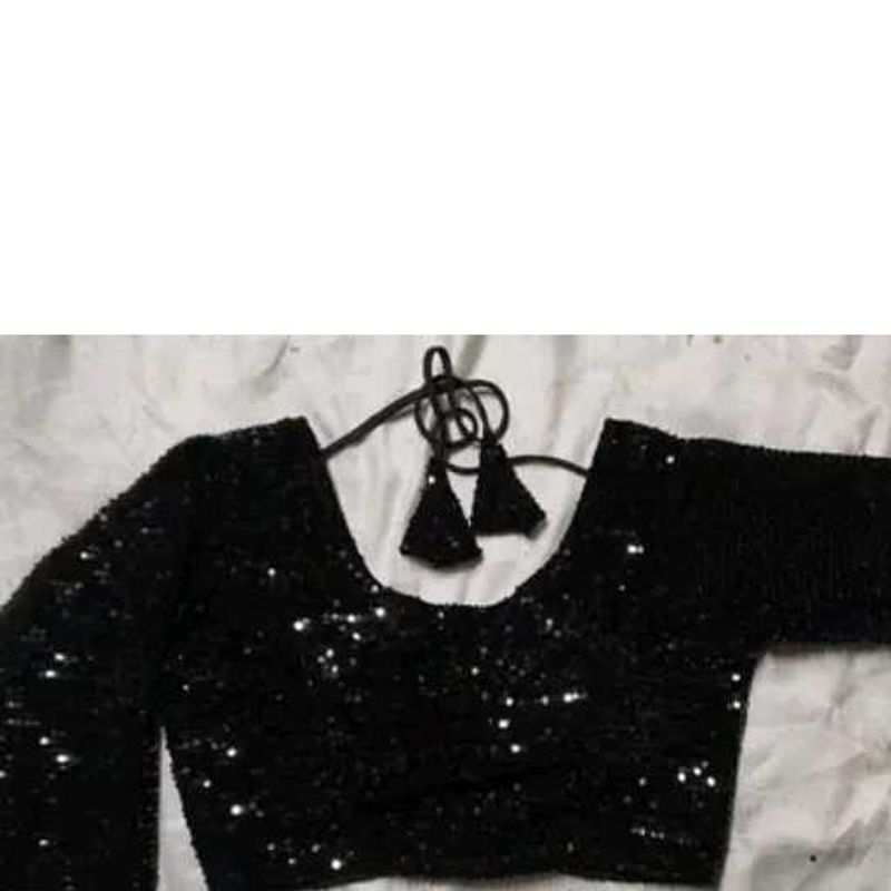 new Black Sequin padded Blouse