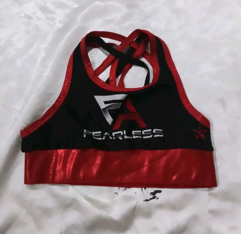 Fearless Sports Bra - Black &amp; Red