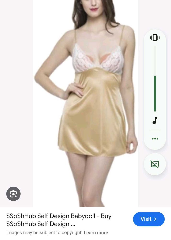 Satin Nightie with Lace Detail