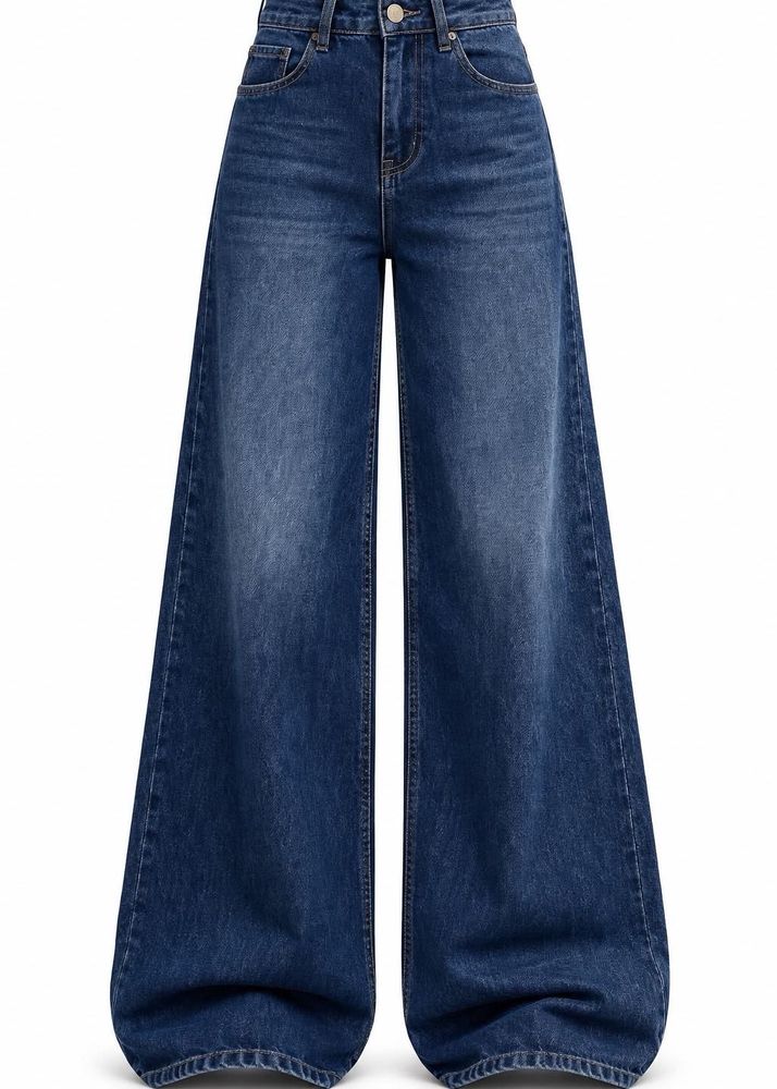 Wide Leg Denim Jeans