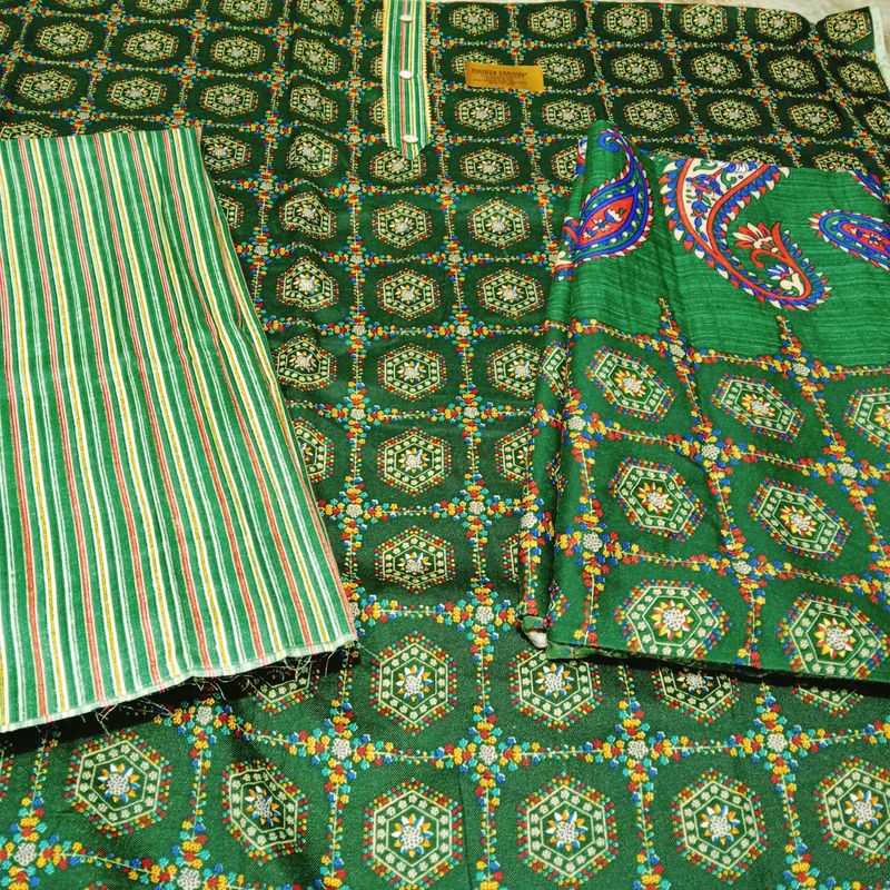 Jaipuri Printed Pashmina Suit