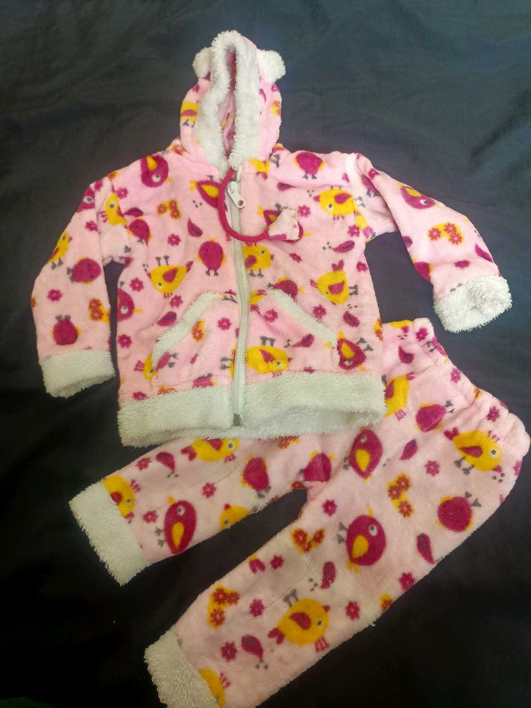 Cute Pink Sweater Pajama Set