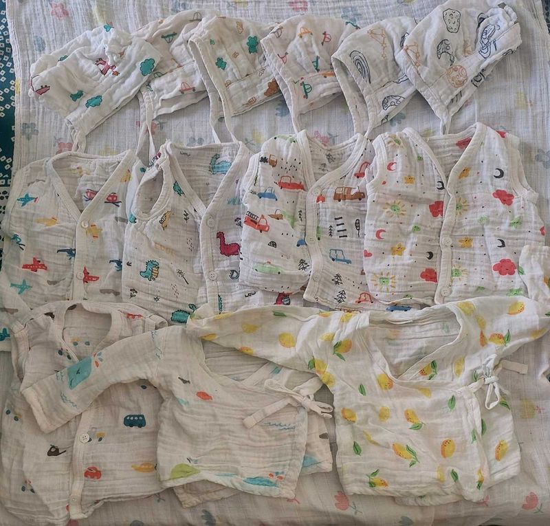 Premium Muslin Cotton Baby Clothing Bundle For Sum