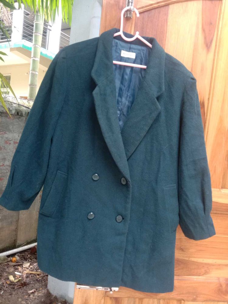 Classic Teal Double-Breasted Blazer