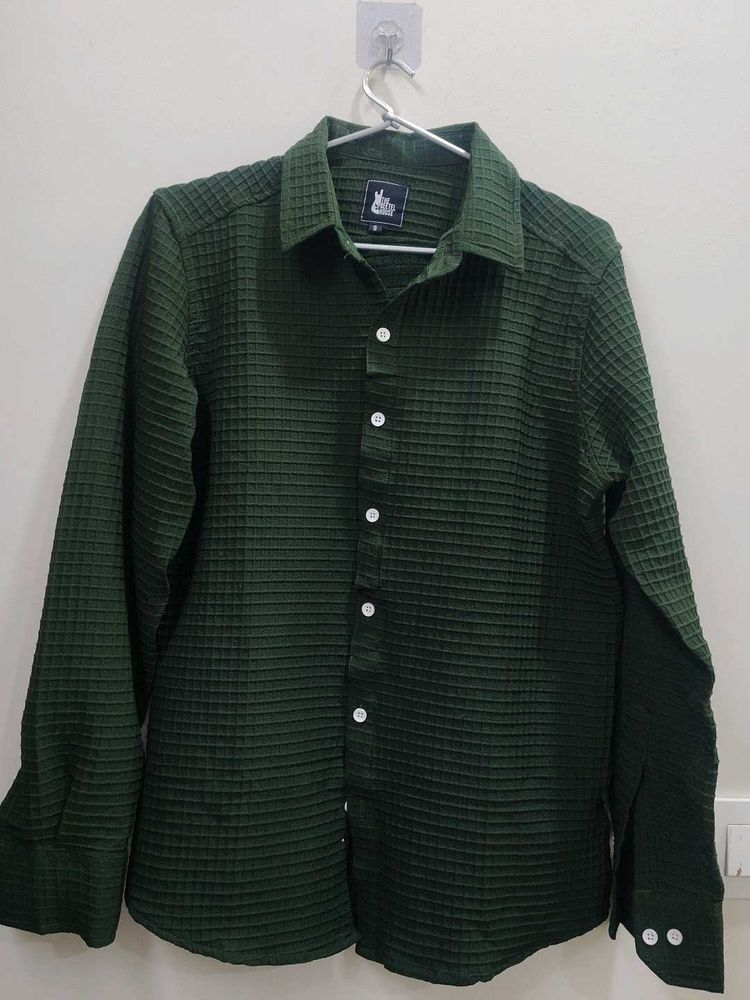 Stylish Green Checked Shirt