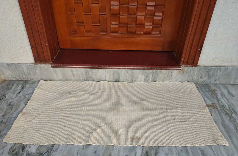 Neutral Striped Door Mat