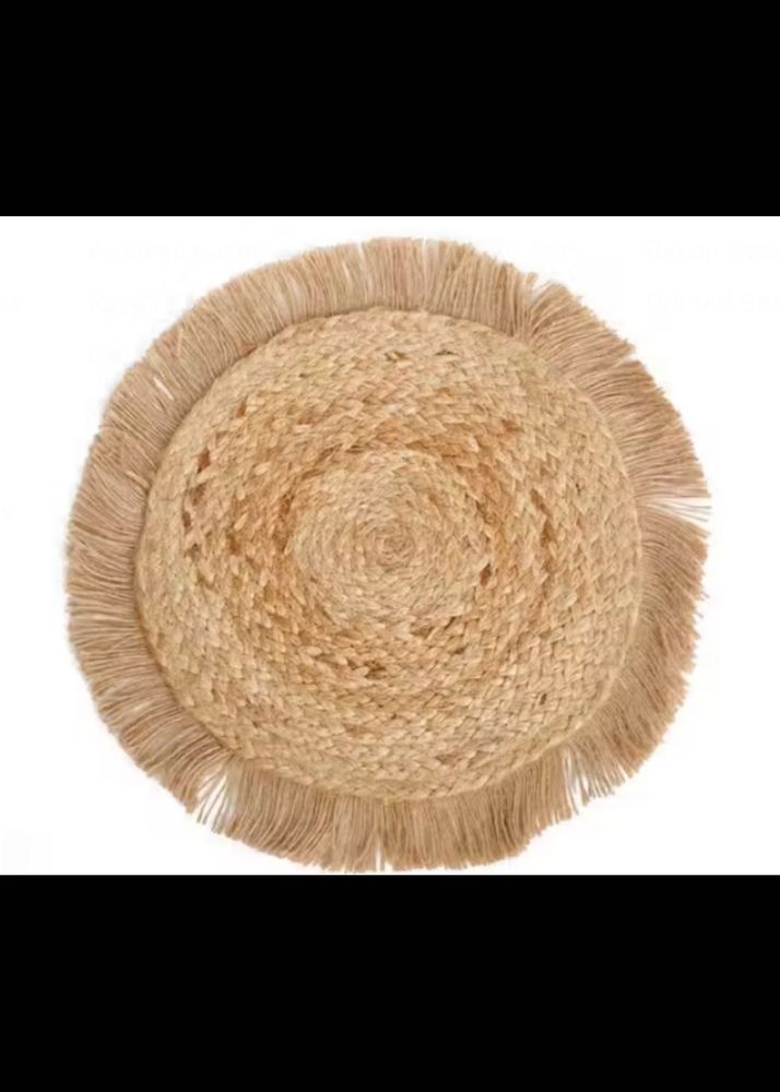 Jute Round Braided Placemat/doormat