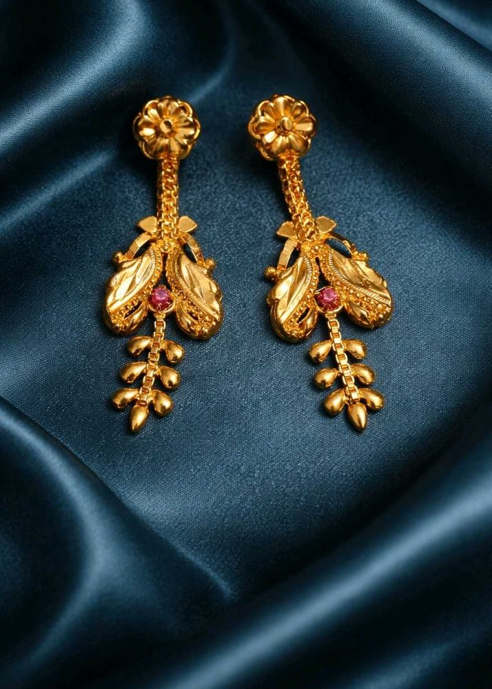 Elegant Gold-Tone Dangle Earrings