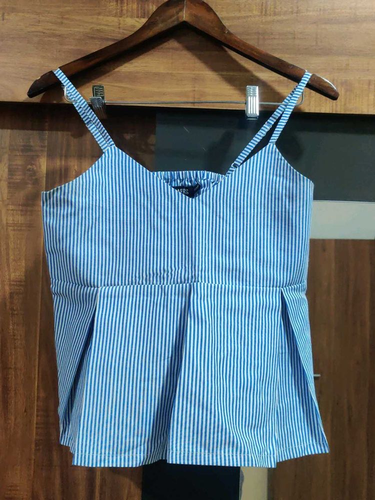 Chic Blue Striped Camisole Top