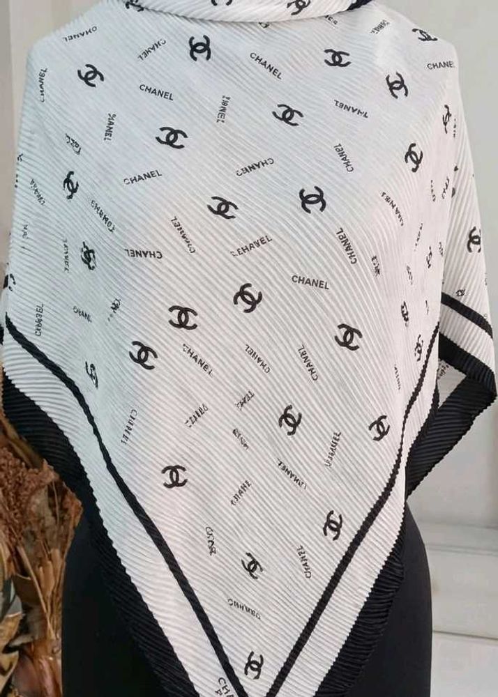 Chanel monogram chiffon scarf