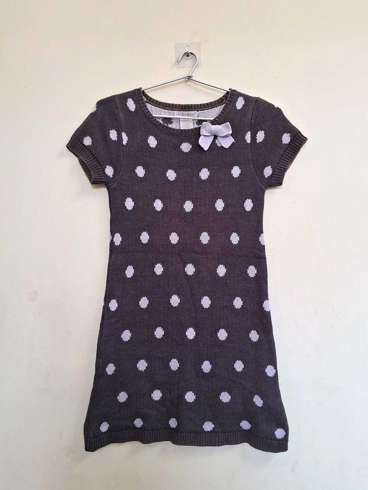Polka Dot Winter Dress For Girls | Women