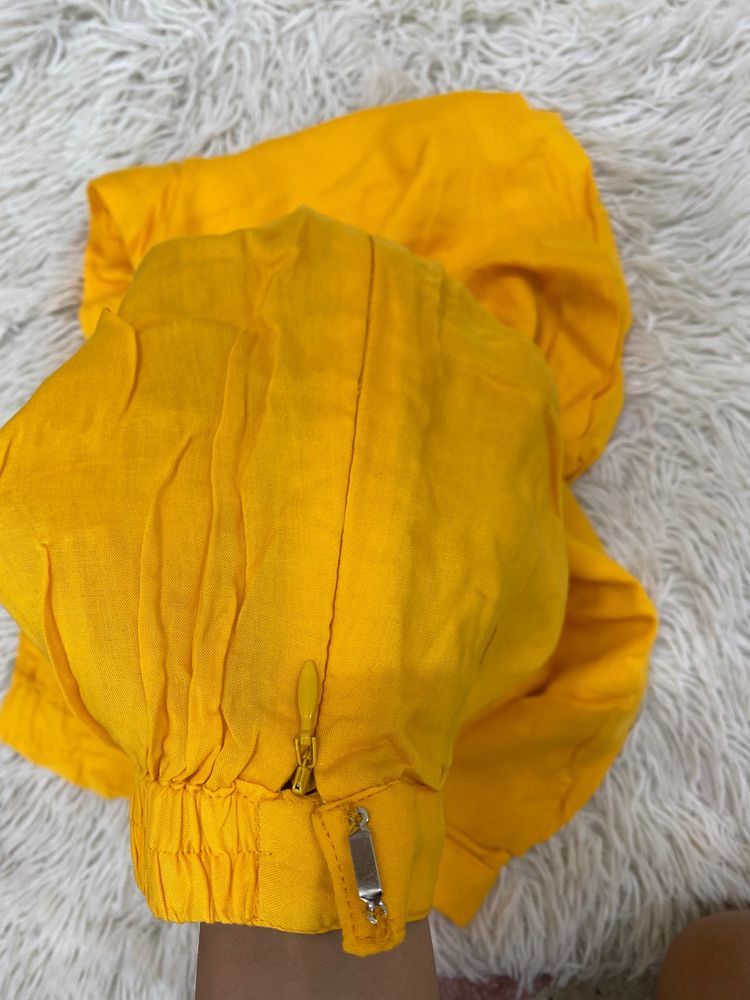 Bright Yellow Linen Pants