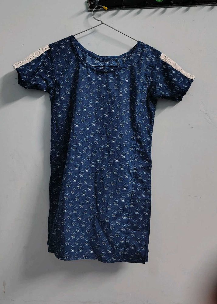 neavy blue short kurti like new girls teenage