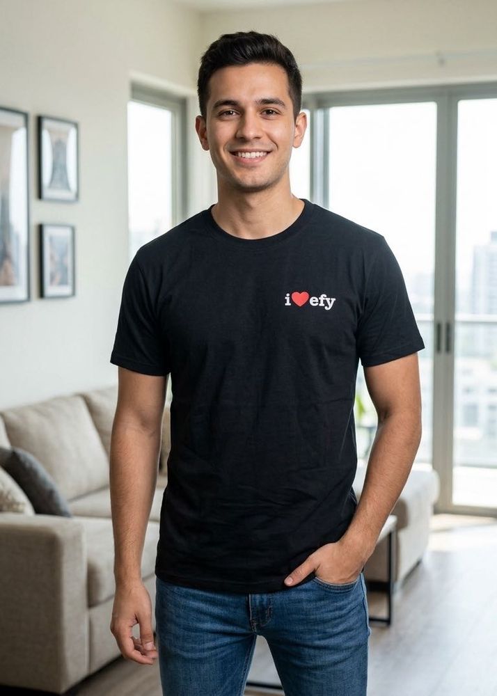 Brand new Black "I Love EFY" T-Shirt