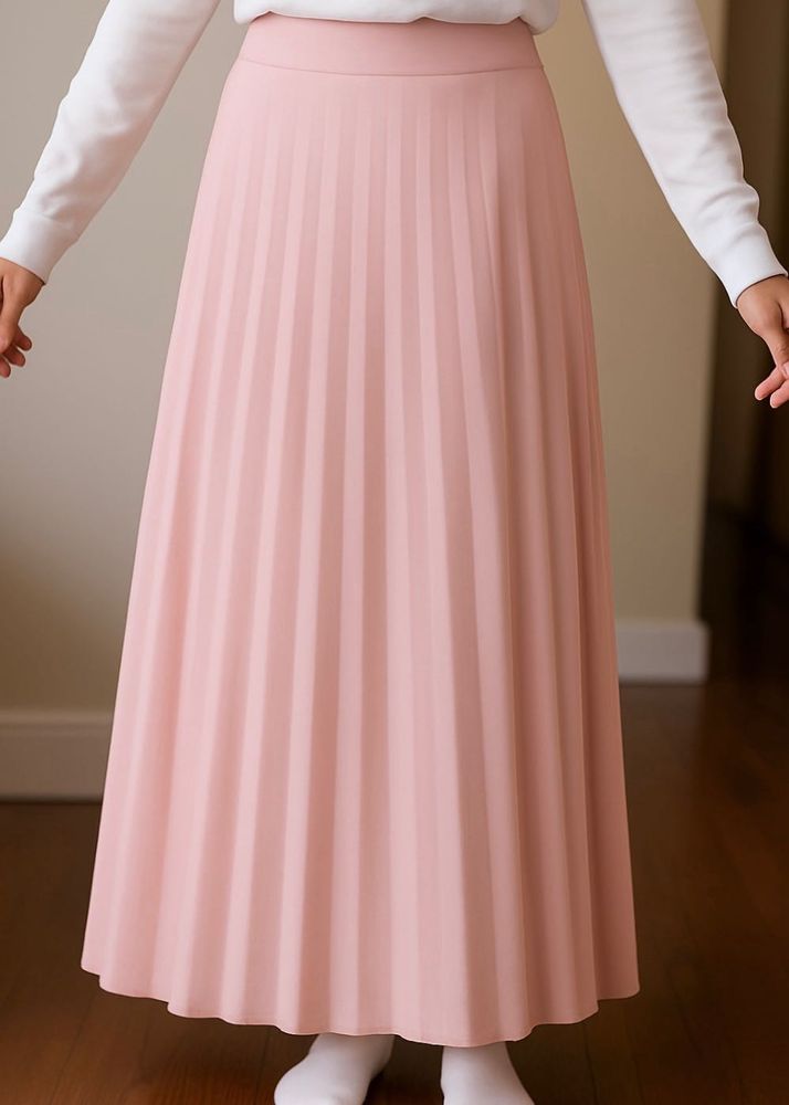 Pink Pleated Skirt