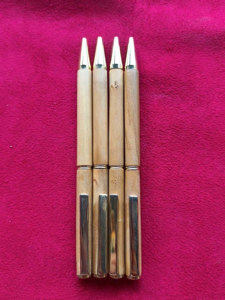 Set of 4 Wooden Ballpoint Pens