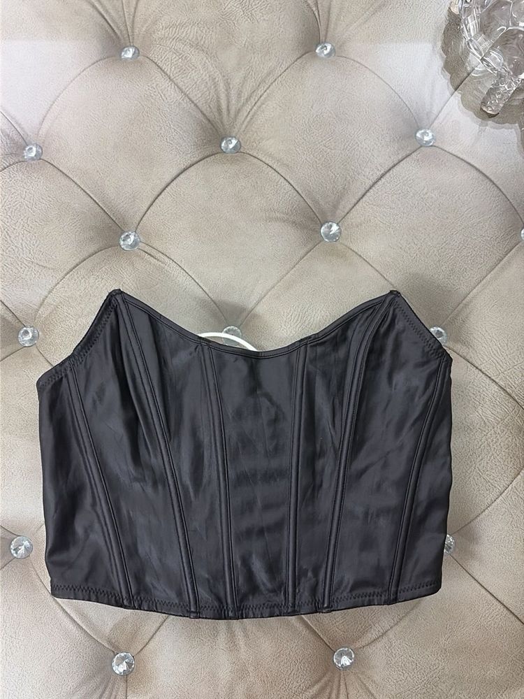 Sleek Black Corset Top