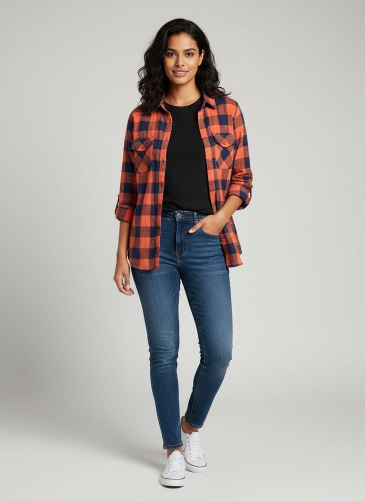 Women's Plaid Flannel Shirt