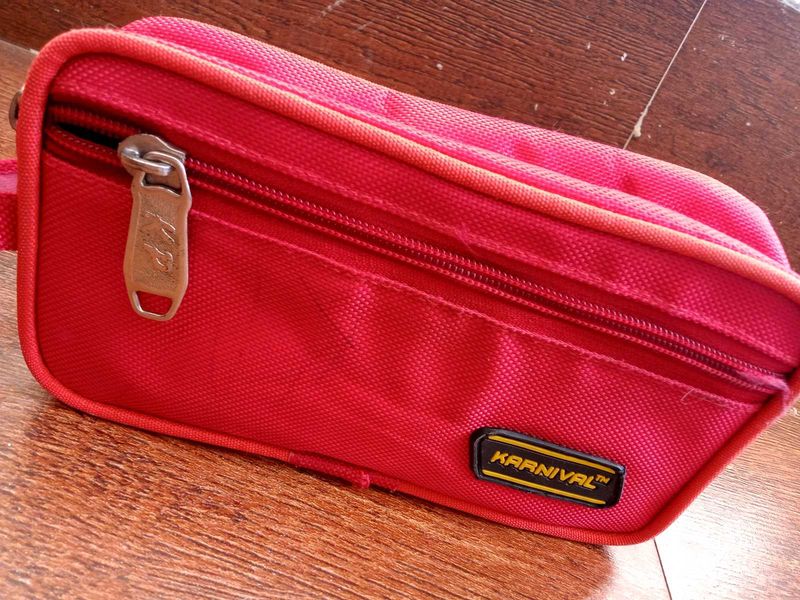 Vibrant Red Karnival Pouch Bag