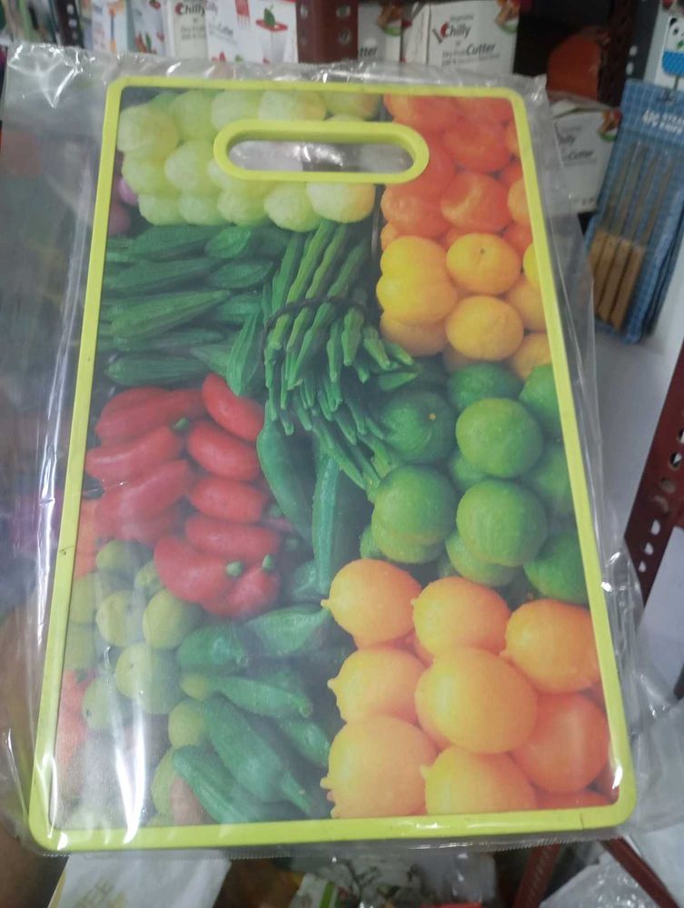 Colorful Fruit &amp; Vegetable Cutting Board