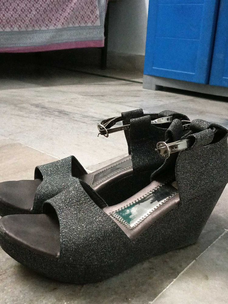 Sparkly Wedge Sandals