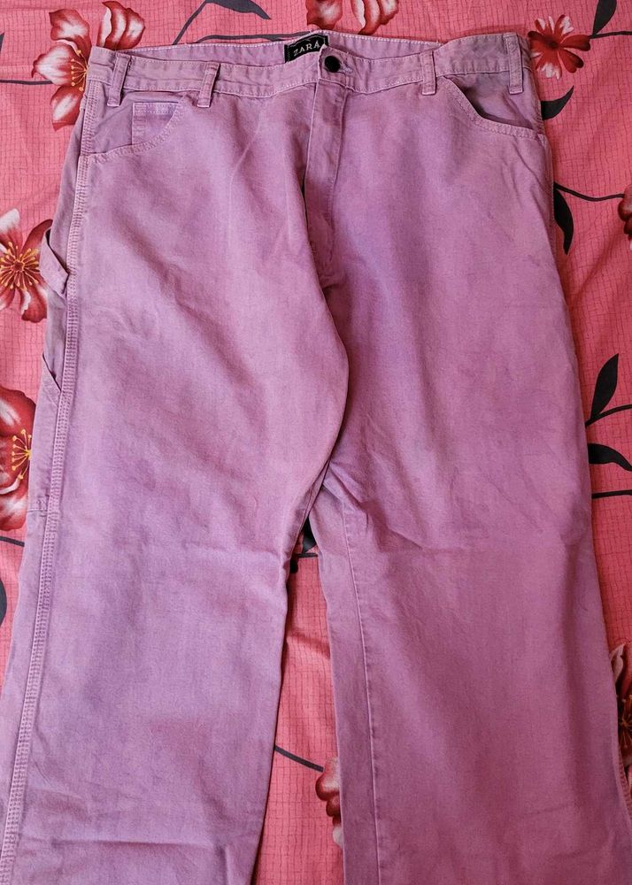 Zara lavender baggy jeans