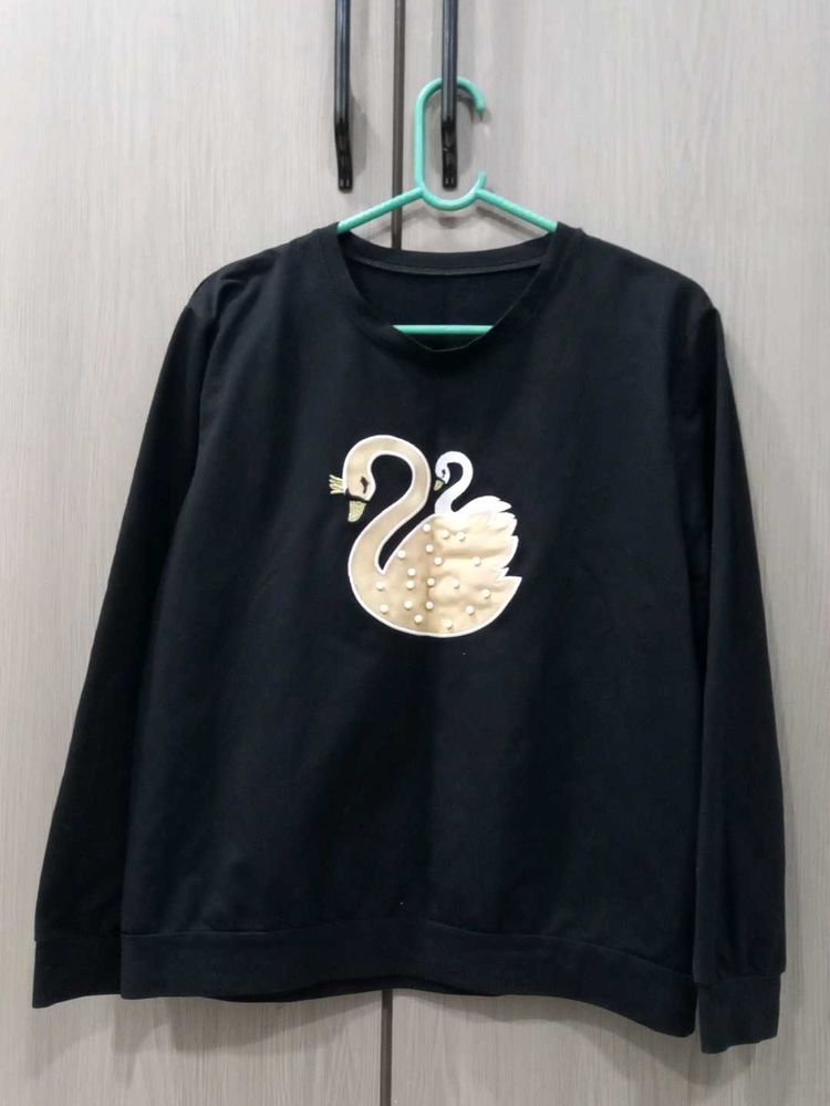 Black Swan Embellished Sweatshirt