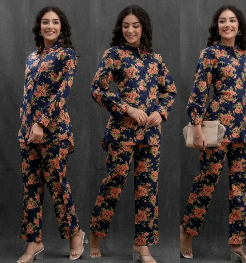 Floral Print Kurta Set for Women