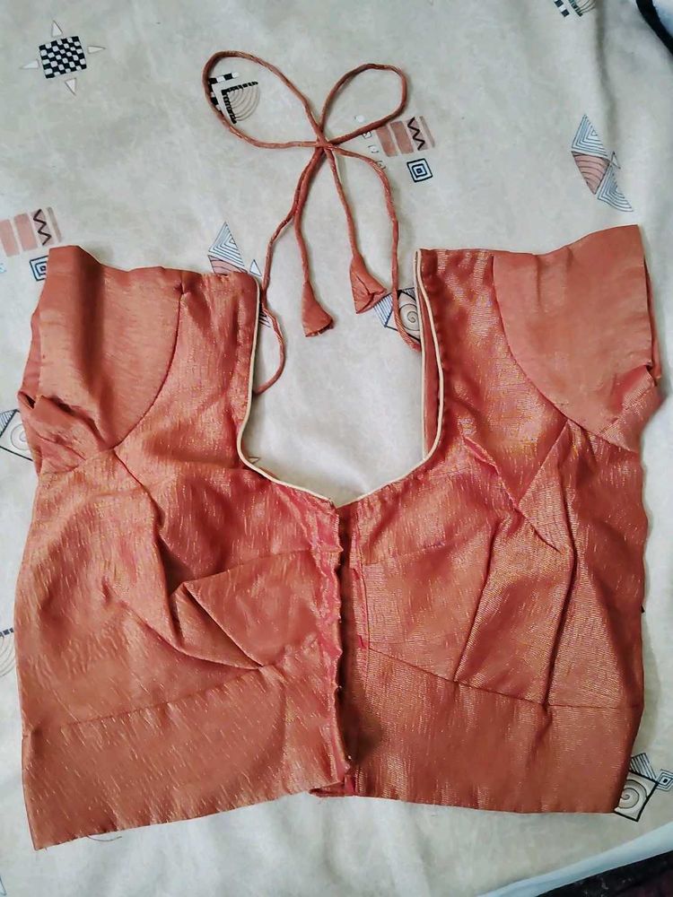 Elegant Copper Silk Blouse