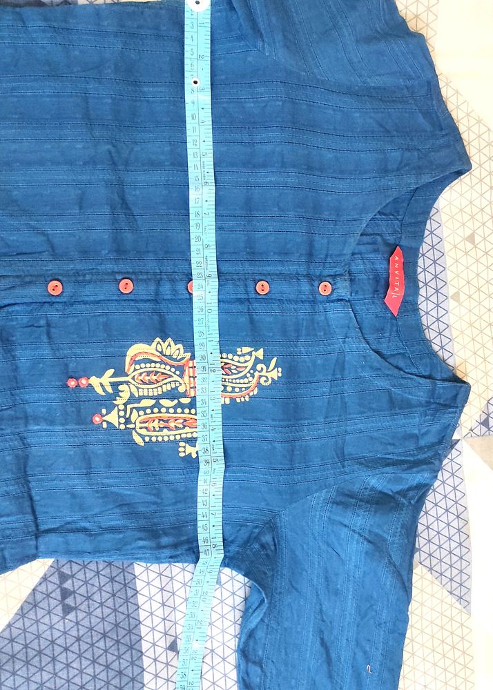 Anvita  Blue Cotton Kurti