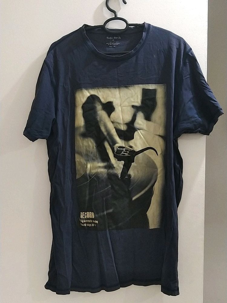 Printed T-Shirt - Navy Blue