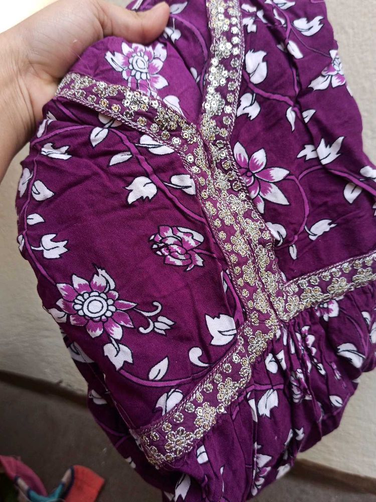 Floral Purple Kurta