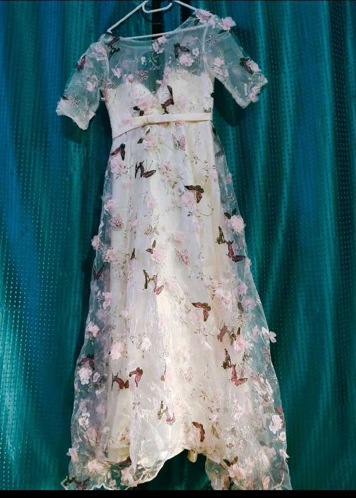 Butterfly &amp; Floral Embellished Dress