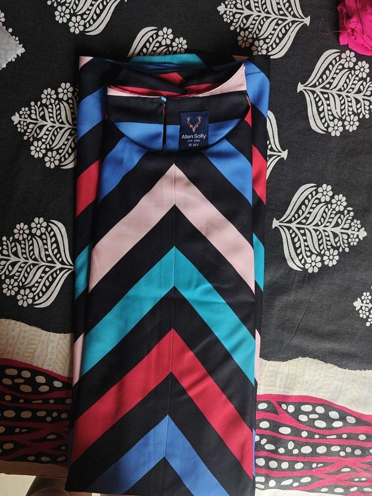 Allen Solly Colorful Chevron Dress