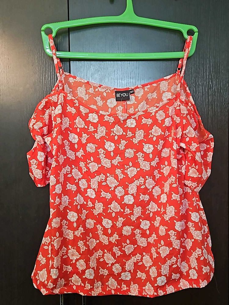 Orangish Red Top