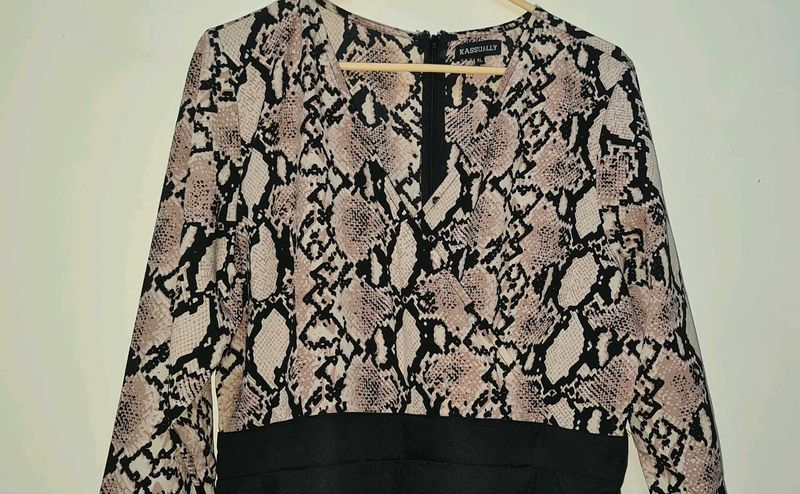 Chic Snake Print Jumpsuit