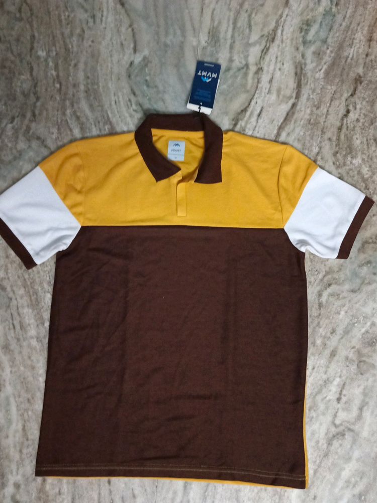 100% Nylon Collar T Shirt M Size