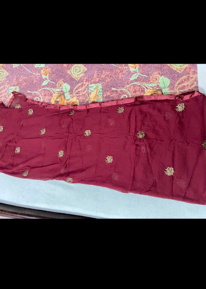 Maroon garara suit