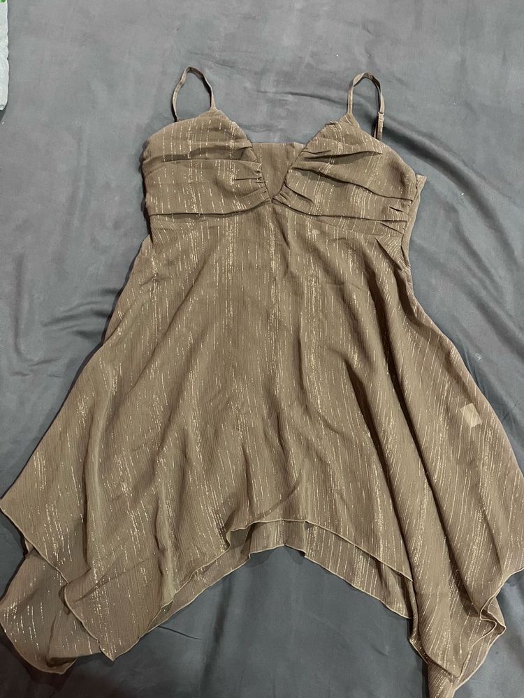 Sparkly Asymmetrical Hem Dress