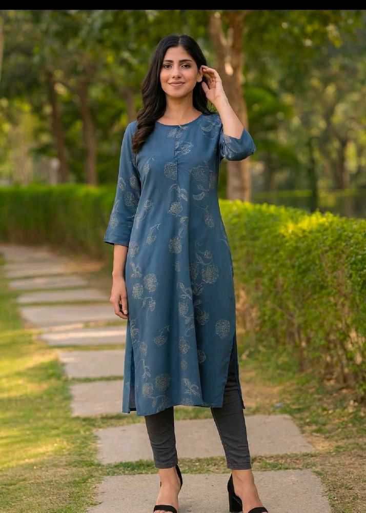 Gold Print Kurta.