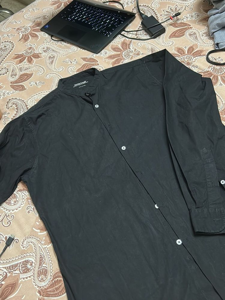 Black Button-Down Shirt