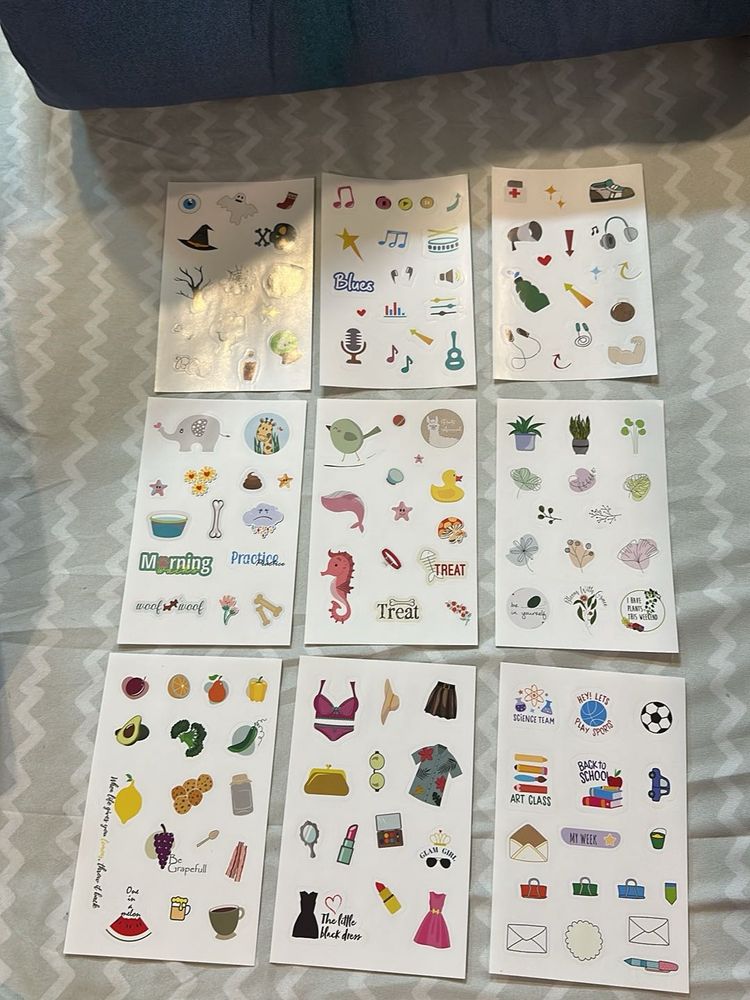Factor Notes Cute Sticker Sheets Set Of 9