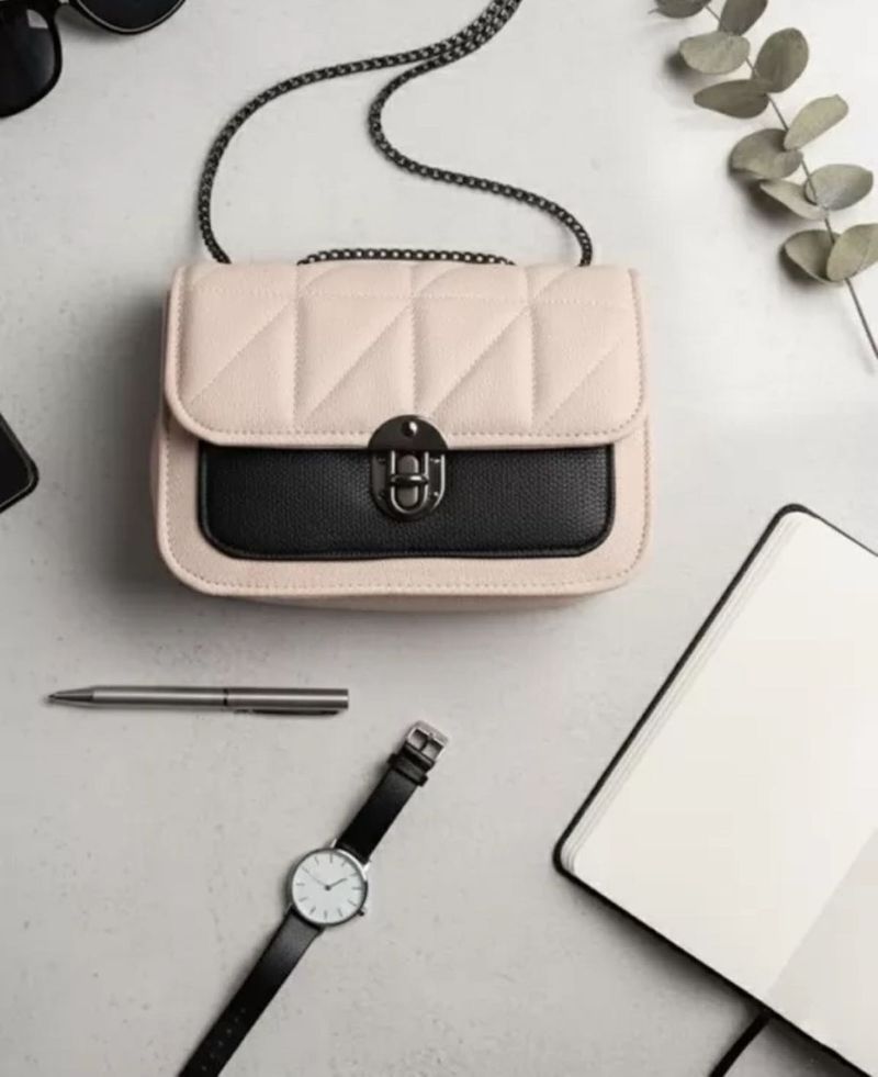 Chic Two-Tone Crossbody Bag