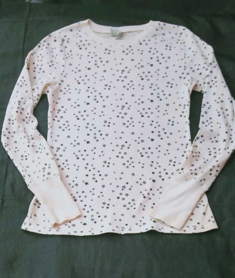 Imported cute Star Print Long Sleeve Top for women
