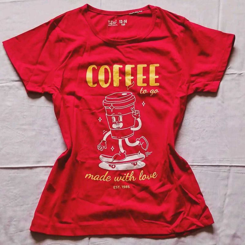 Red Coffee To Go Graphic T-Shirt