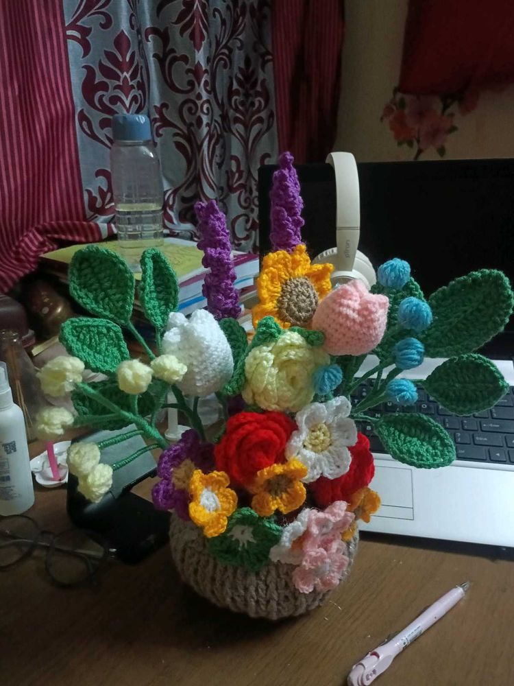 Handmade Crochet Flower Bouquet