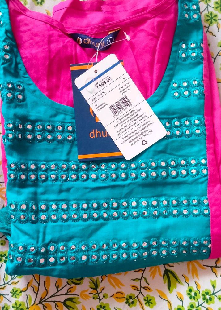 New With Tag Mirror Work Kurta